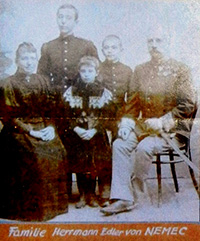 Rodina Heřmana šlechtice von Nemec (1840-1912), c.k. plukovníka (Graz, kolem r.1895)