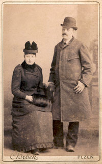 prapraděd Jan Němejc (1852-1907) s 2. ženou Marií roz. Nádraskou (1863-1924)