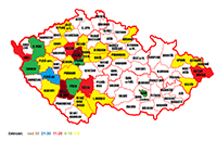 Lokace nositelů příjmení Němejc v roce 2017