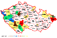 Lokace nositelů příjmení Němejc v roce 1999